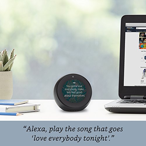 ECHO SPOT SMART ALARM CLOCK SCREEN WITH ALEXA SPEAKER - BLACK  841667120058