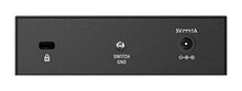 D-Link DGS-105 Switch 5 Porte Gigabit, Struttura in Metallo, Nero