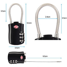 TSA Luggage Locks, [2018 Newest Version][2 Packs]Diyife 3-Digit Security Padlock, Combination Padlocks, Code Lock for Travel Suitcases Luggage Bag Case etc.(Black)