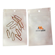 Mobi Lock Sim Card Tray Eject Pin Tool (Pack of 10) for iPhone X, 8 Plus, 8, 7 Plus, 7, 6S Plus, 6S, all other Apple iPhones, iPads, iPods, Samsung Galaxy Note / S / Edge / J Series, HTC Phone Models