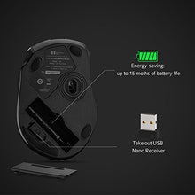 [Updated Version] Wireless Mouse, Patuoxun 2.4G USB Wireless Mice Optical PC Laptop Computer Cordless Mouse with Nano Receiver, 6 Buttons, 2400 DPI 5 Adjustment Levels for Windows Mac Macbook Linux - Super Energy Saving, Black