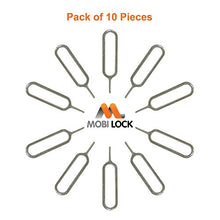 Mobi Lock Sim Card Tray Eject Pin Tool (Pack of 10) for iPhone X, 8 Plus, 8, 7 Plus, 7, 6S Plus, 6S, all other Apple iPhones, iPads, iPods, Samsung Galaxy Note / S / Edge / J Series, HTC Phone Models