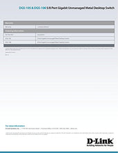 D-Link DGS-105 Switch 5 Porte Gigabit, Struttura in Metallo, Nero