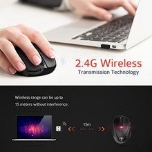 [Updated Version] Wireless Mouse, Patuoxun 2.4G USB Wireless Mice Optical PC Laptop Computer Cordless Mouse with Nano Receiver, 6 Buttons, 2400 DPI 5 Adjustment Levels for Windows Mac Macbook Linux - Super Energy Saving, Black