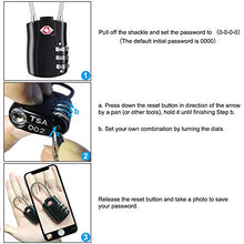 TSA Luggage Locks, [2018 Newest Version][2 Packs]Diyife 3-Digit Security Padlock, Combination Padlocks, Code Lock for Travel Suitcases Luggage Bag Case etc.(Black)