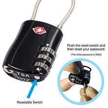 TSA Luggage Locks, [2018 Newest Version][2 Packs]Diyife 3-Digit Security Padlock, Combination Padlocks, Code Lock for Travel Suitcases Luggage Bag Case etc.(Black)